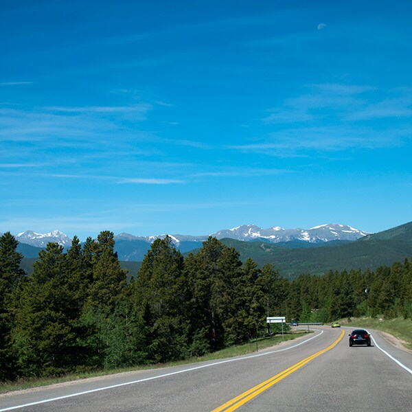 Half Moon visible over the Rockies during the 2nd Annual Prestige Imports Mountain Tour Half Moon visible over the Rockies during the 2nd Annual Prestige Imports Mountain Tour