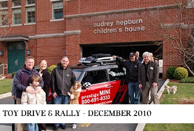 Prestige MINI toy drive and rally at Audrey Hepburn Children's House in Hackensack, NJ
