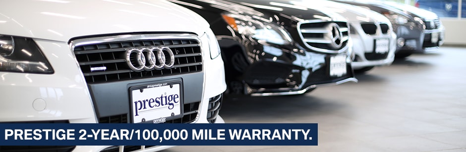 Prestige 2-year/100,000 mile warranty at Prestige Pre-Owned of Orange County