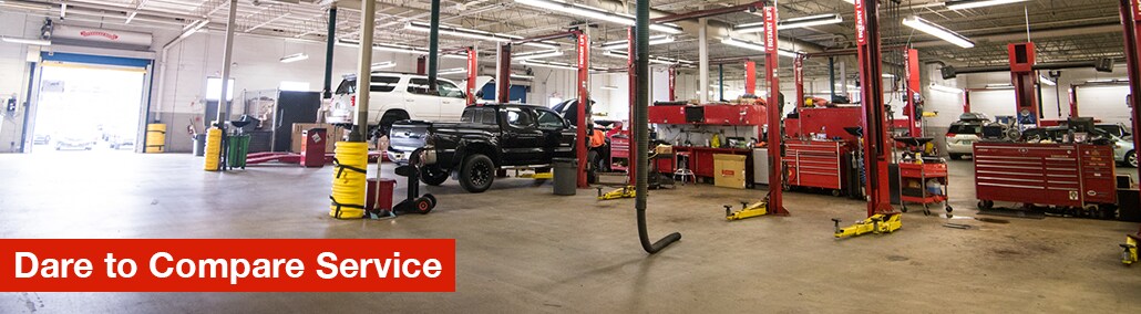 Dare to Compare Auto Service at Prestige Toyota, located in Mahwah, NJ