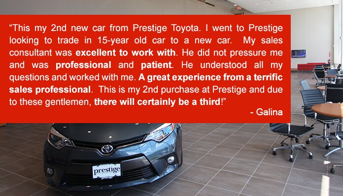 Customer review of Prestige Toyota of Ramsey