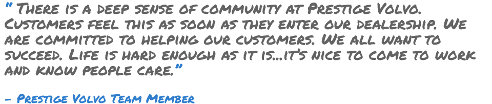 Prestige Volvo Team Member Testimonial