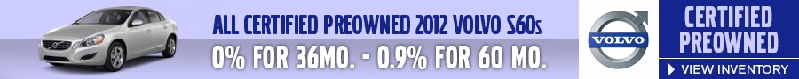Certified Preowned 2012 S60s Specials
