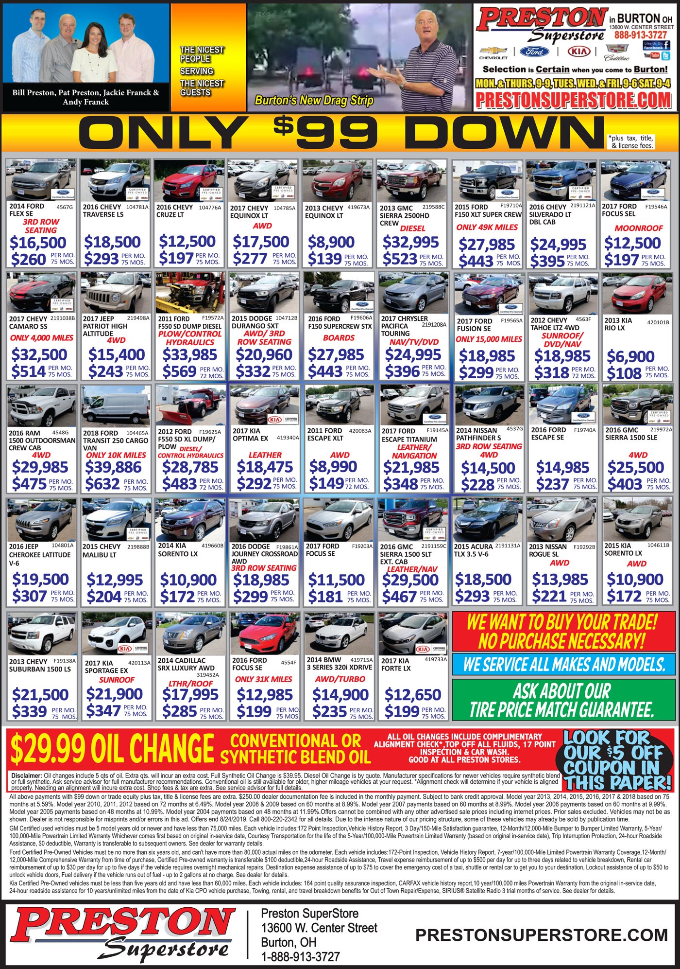 2019-08-Newspaper.jpg Weekly ad full of used car deals and new car specials in Burton Ohio near Chardon in Cleveland Ohio