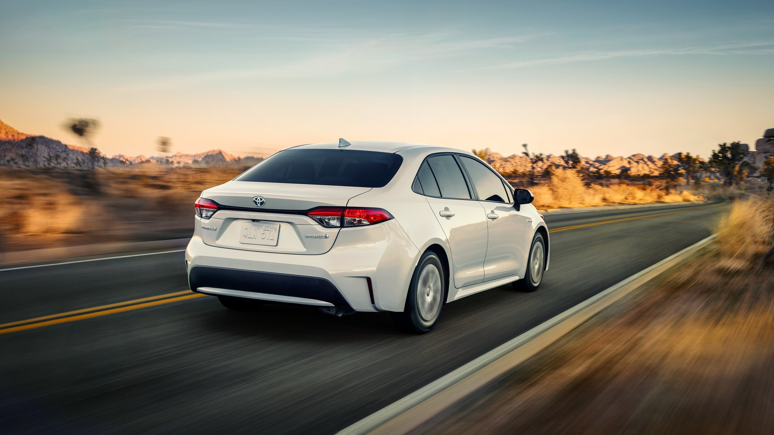 Rear View of White 2020 Toyota Corolla Available in Baton Rouge, LA