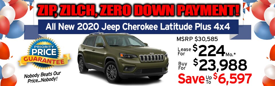 2020 Jeep Cherokee Latitude Plus 4x4 Lease Special 2020 Jeep Cherokee Latitude Plus 4x4 Lease Special