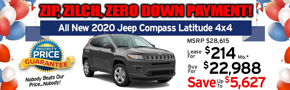 2020 Jeep Compass Latitude 4x4 Lease Special 2020 Jeep Compass Latitude 4x4 Lease Special