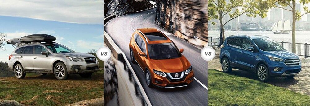 2018 Subaru Outback vs 2018 Nissan Rogue vs 2018 Ford Escape