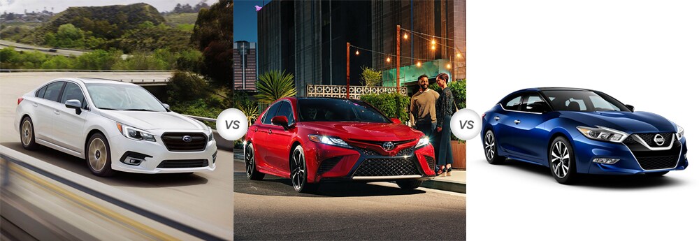 2018 Subaru Legacy vs 2018 Toyota Camry vs 2018 Nissan Maxima