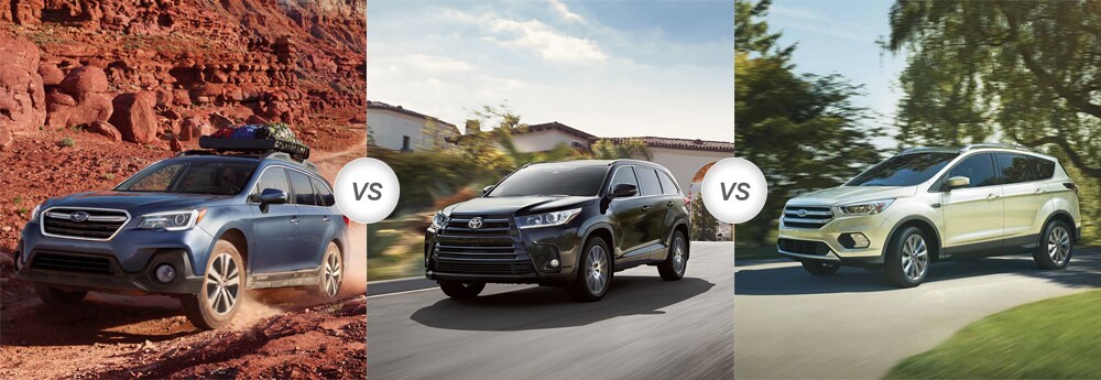 2018 Subaru Outback vs 2018 Toyota Highlander vs 2018 Ford Escape