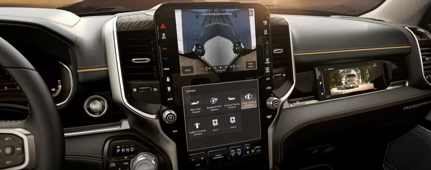 Ram%201500%20for%20Sale%20Near%20Canton%20-%202027%20Ram%201500%20Lone%20Star%20-%20dash.jpg Black dash in a 2027 Ram 1500.