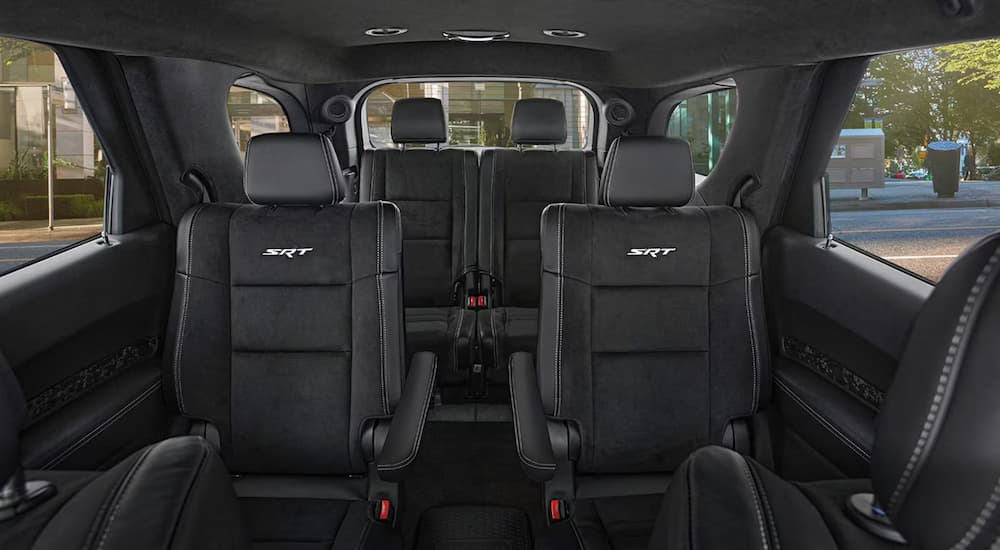 The rear rows of seating in a 2024 Dodge Durango SRT.