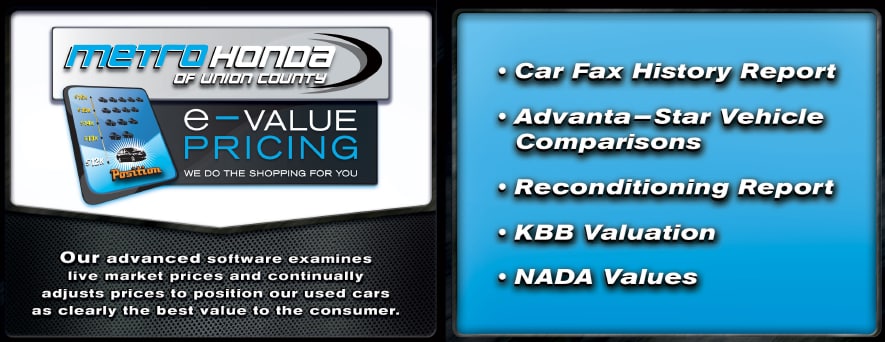 Honda e-Vaule Pricing Used Cars in Charlotte