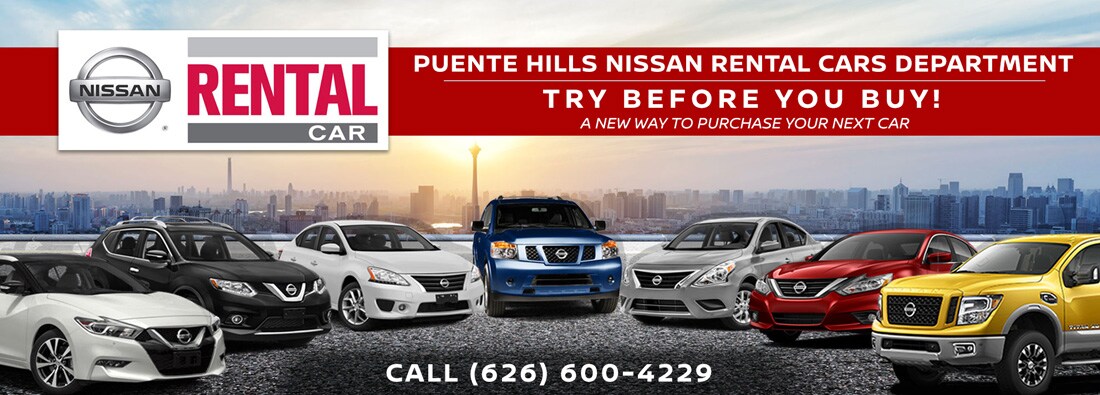 Rental Cars Program at our City of Industry Nissan dealership near West Covina