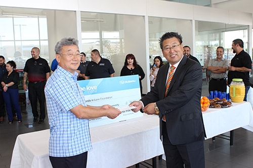 Subaru Share the Love Event Check Acceptance