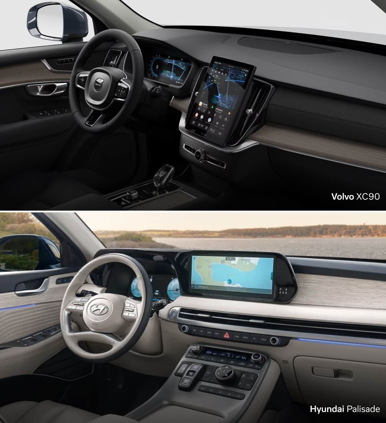 Volvo XC90 Interior vs. Hyundai Palisade Interior
