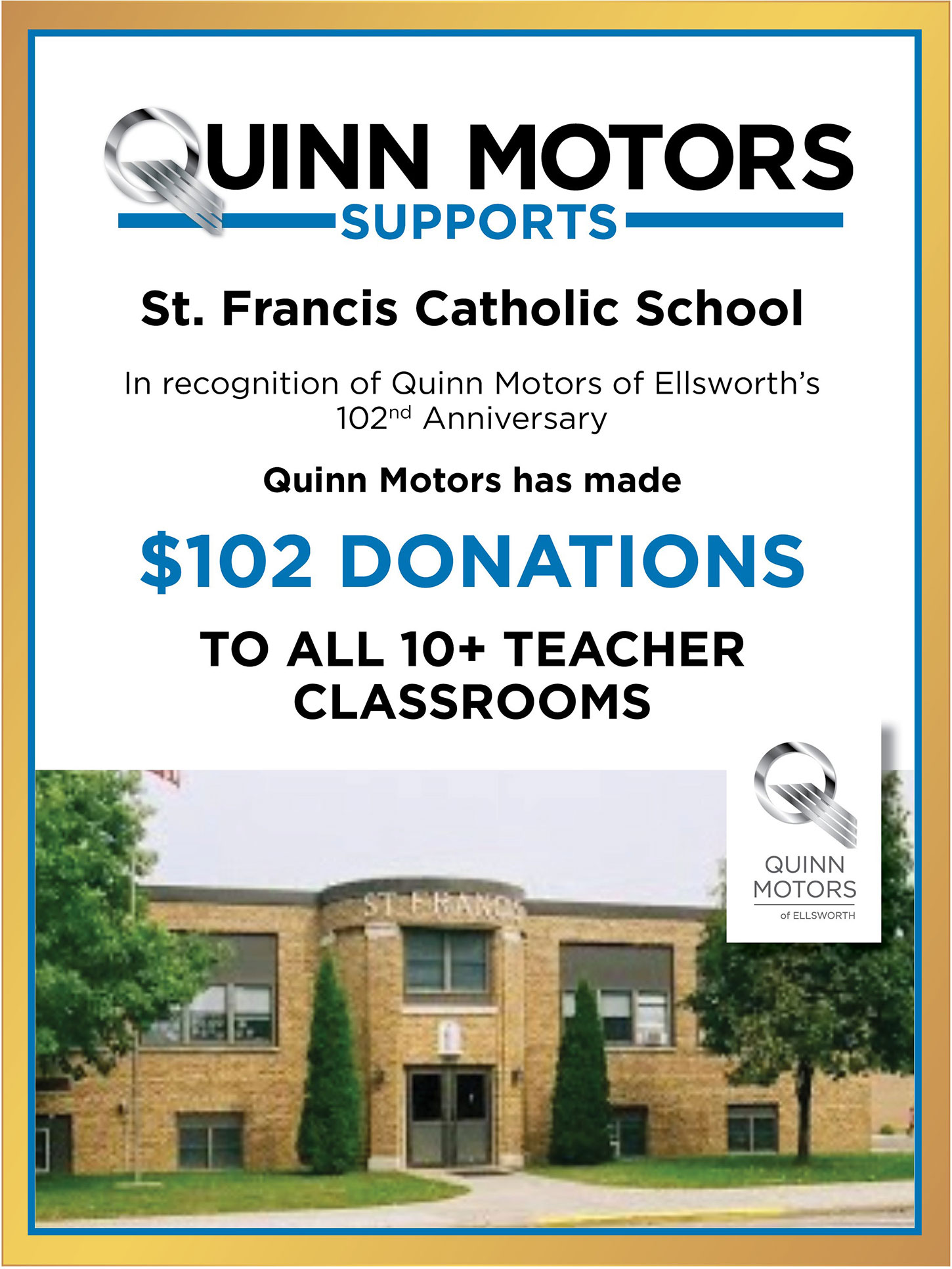 Quinn
Supports St. Francis Catholic School