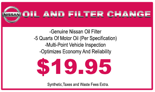 Nissan service oil change coupons #2