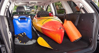 2014 Dodge Journey cargo compartment with fold-down seats