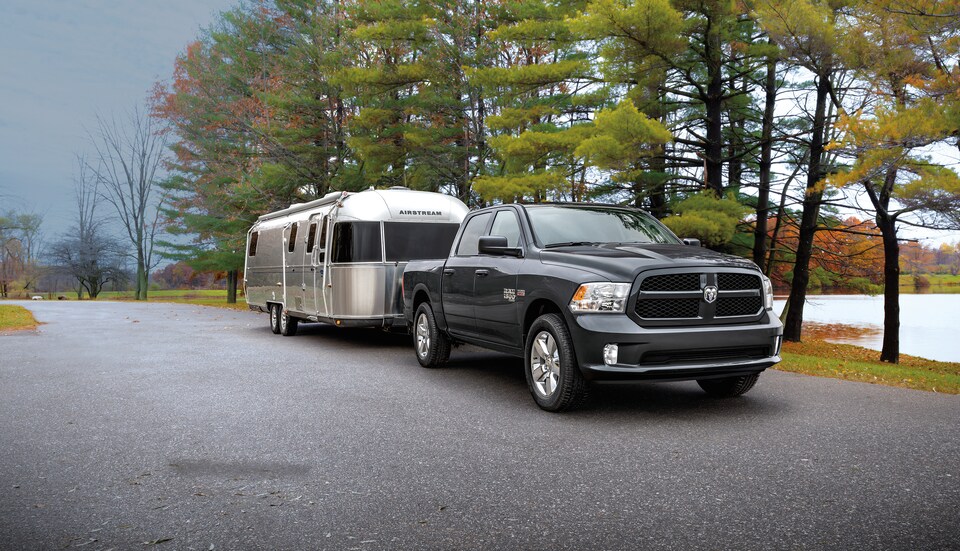New Ram 1500 Truck Towing an RV