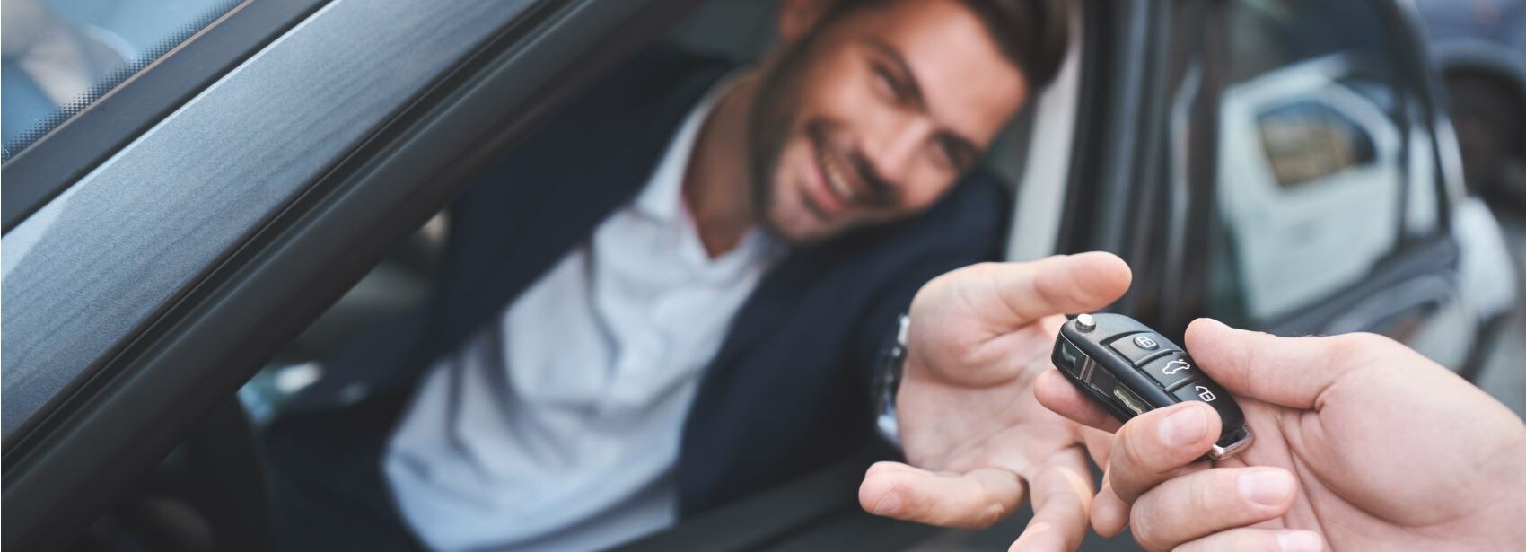 Man Receiving Keys Snipped