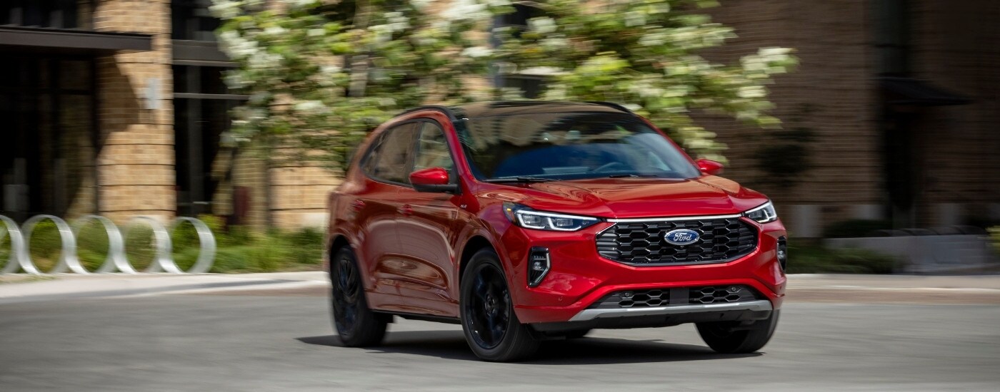 A red 2025 Ford Escape from the front.