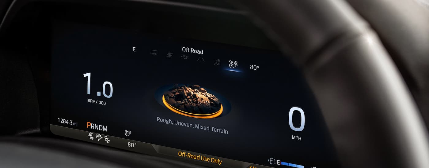 Ford%20Explorer%20for%20Sale%20Near%20Vanlue%202025%20Ford%20Explorer%20-%20Digital%20Cluster.jpg Digital gauge cluster in a 2025 Ford Explorer for sale near Vanlue