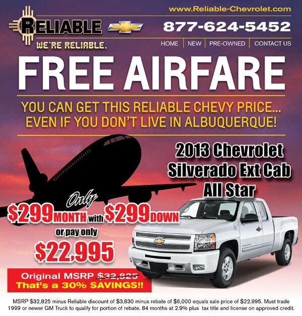 Get a Free Flight to Albuquerque to Pick up Your 2013 Silverado by ...
