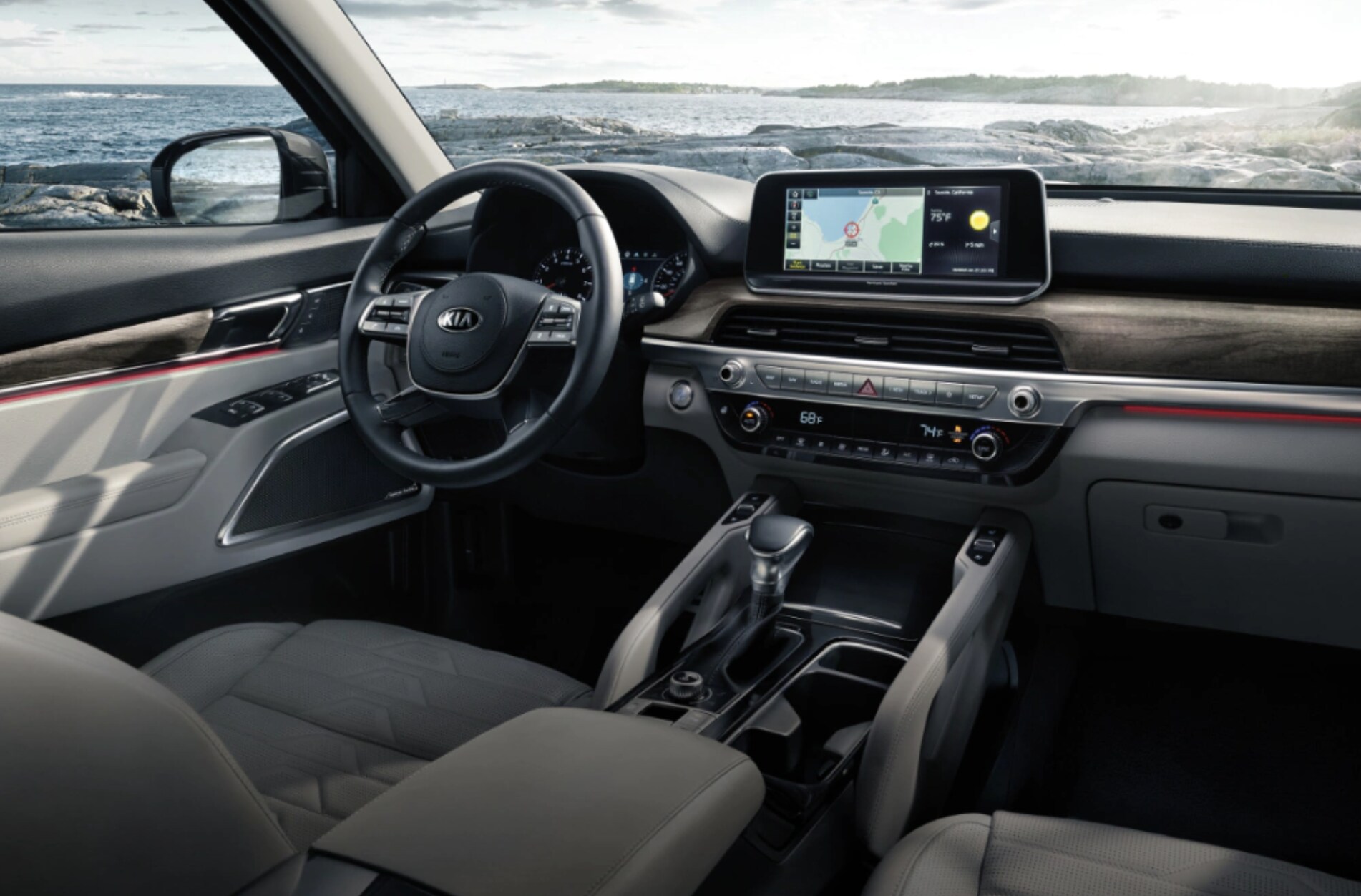 Interior of the 2021 Kia Telluride in Renton, WA