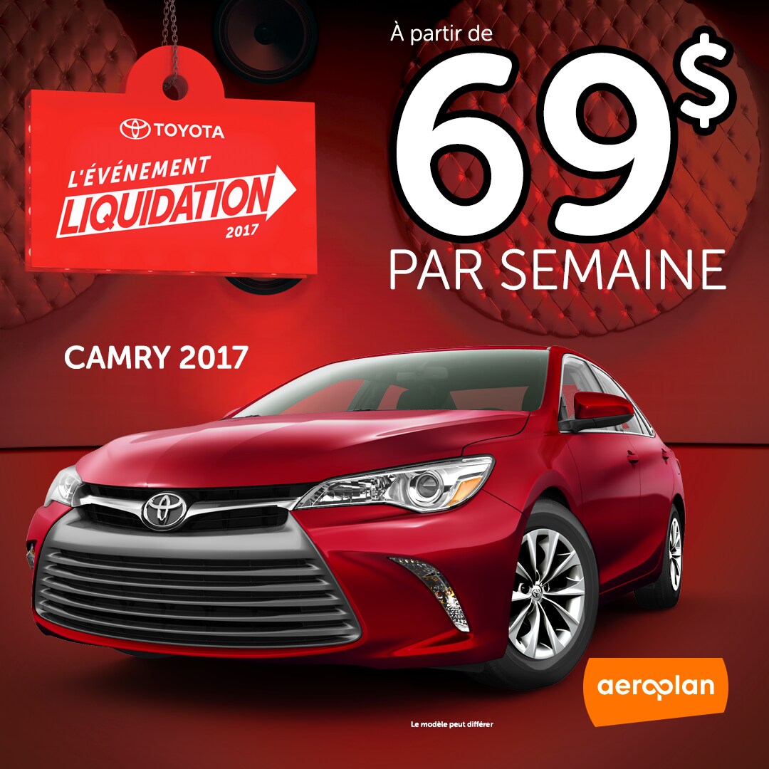 Promotion Événement Liquidation Toyota Camry 2017