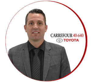 Jérémie Guindon directeur des ventes neufs chez Carrefour 40-640 Toyota