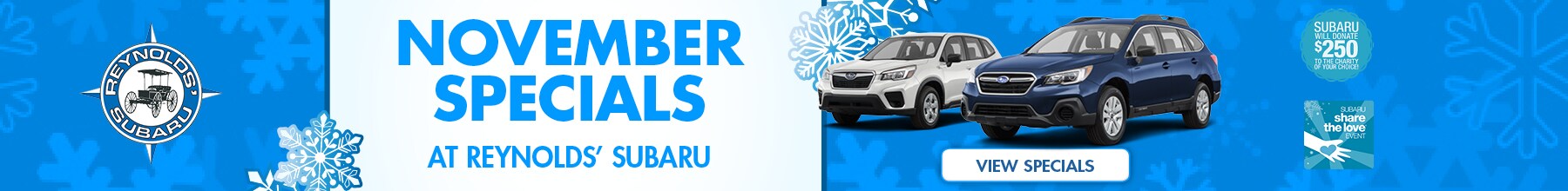 November Specials at Reynolds' Subaru