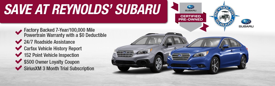 Save at Reynolds' Subaru
