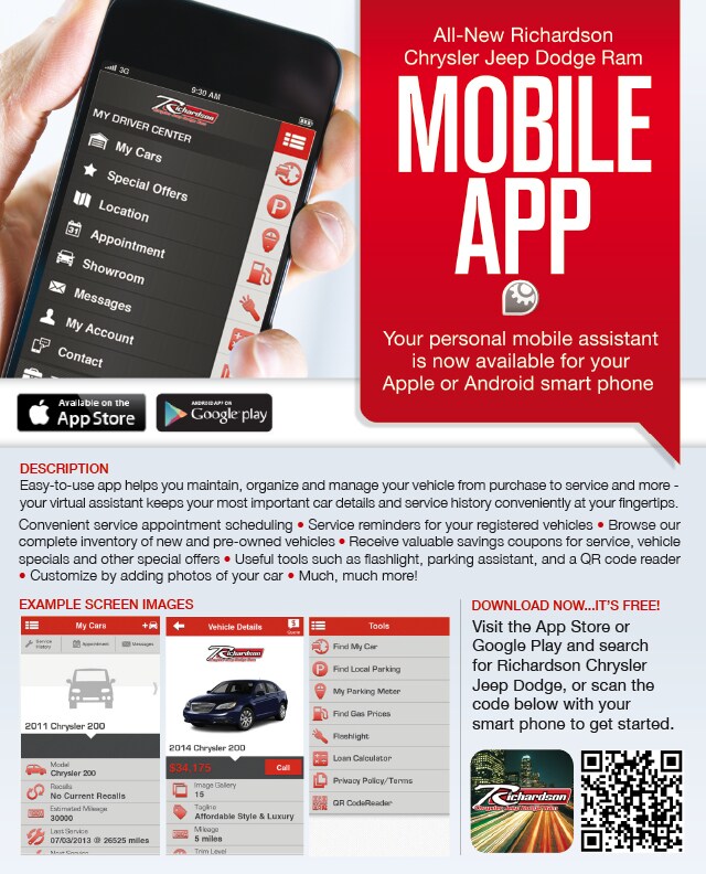 Richardson Chrysler Jeep Dodge Ram Mobile App