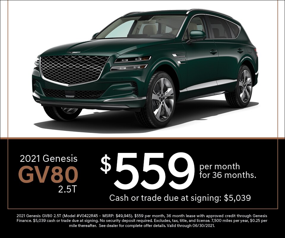 2021 Genesis GV80 Lease Special