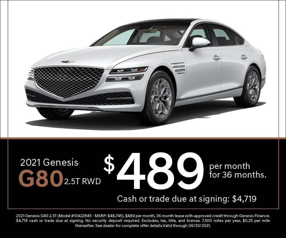 2021 Genesis G80 Lease Special