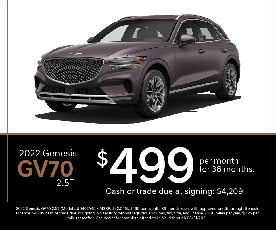 2022 Genesis GV70 Lease Special