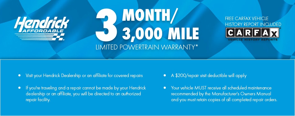Hendrick Affordable Limited Powertrain Warranty