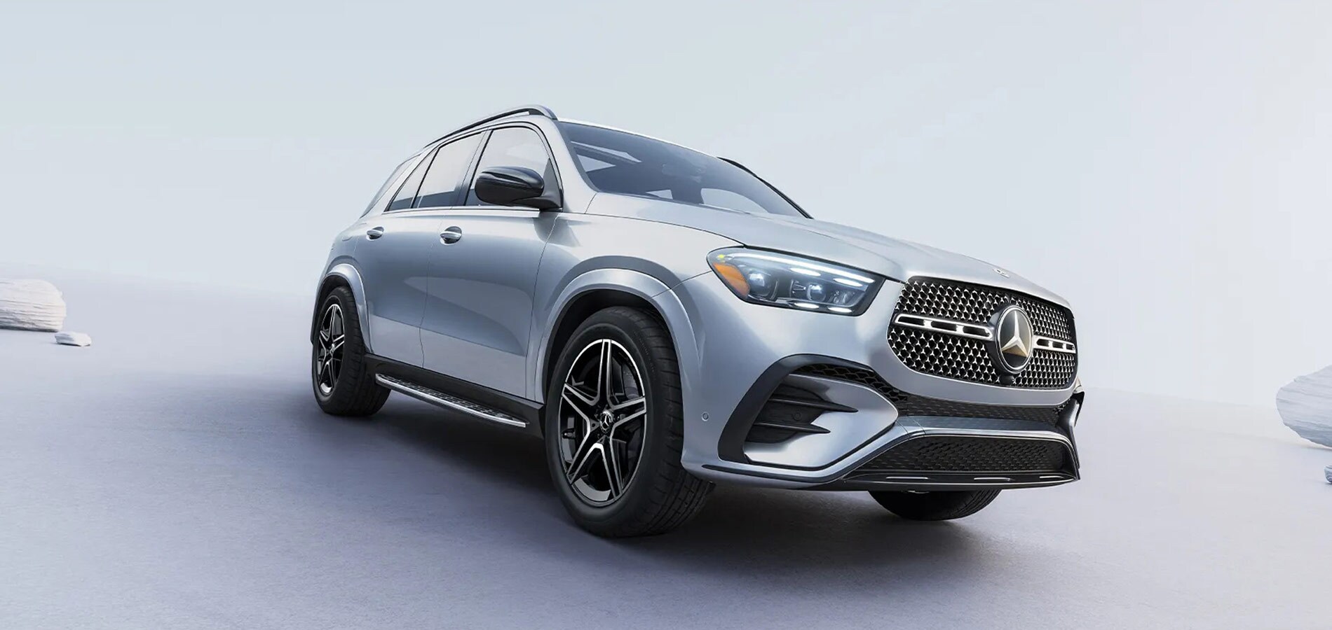 Pre-Owned Luxury Mercedes-Benz For Sale Near Me A silver Mercedes-Benz GLE 350.