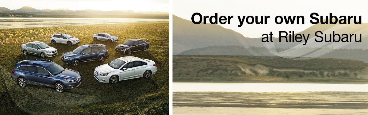 Order your own Subaru at Riley Subaru