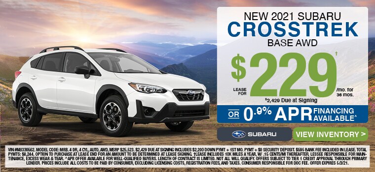 New 2021 Subaru Crosstrek Base AWD
