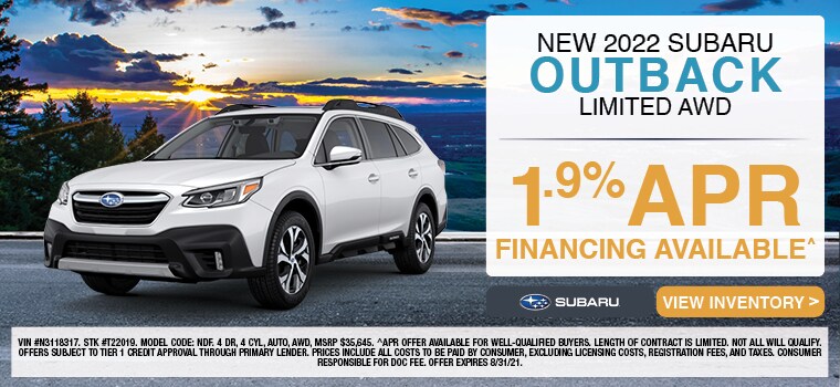 New 2022 Subaru Outback Limited AWD