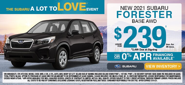 New 2021 Subaru Forester Base AWD