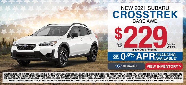 New 2021 Subaru Crosstrek Base AWD