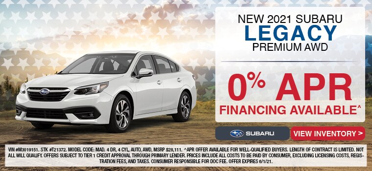 New 2021 Subaru Legacy Premium AWD