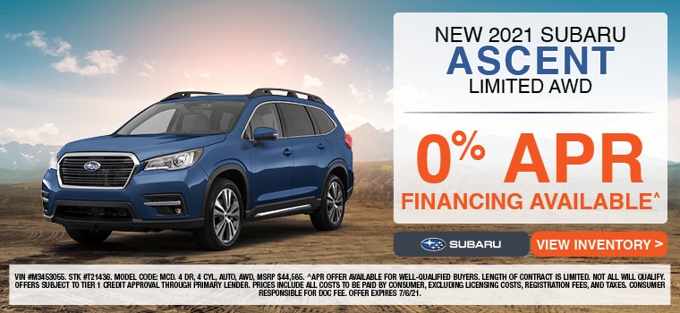 New 2021 Subaru Ascent Limited AWD