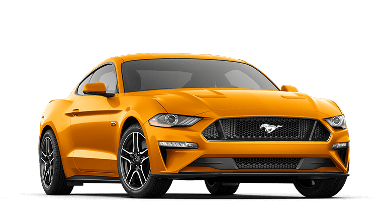 An orange 2019 Ford Mustang GT Fastback An orange 2019 Ford Mustang GT Fastback
