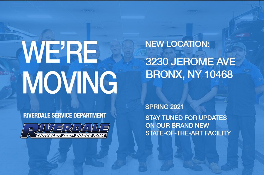 Our Service Department is Moving