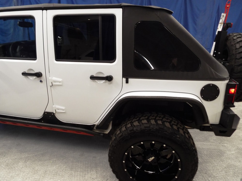 Custom White Jeep Wrangler Sahara