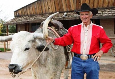 Tex Earnhardt and Rex the Bull Tex Earnhardt and Rex the Bull